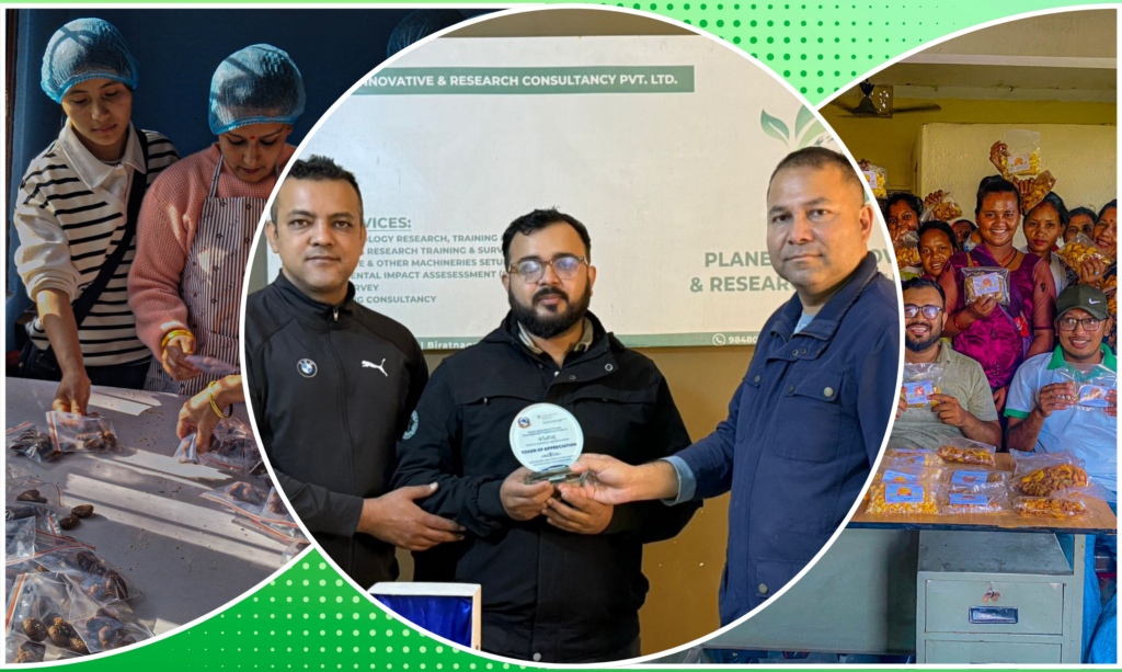 Planeteer innovative taking token of love from sahaj after successfully completion of Easy Access to Technology project